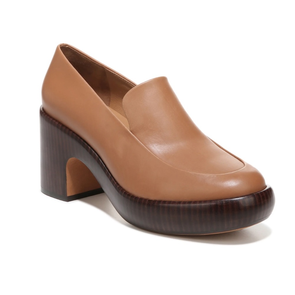 Vince NEW Narissa Heeled Leather Lug Loafers with Box and Dust Bag
TAN, Size 8 M